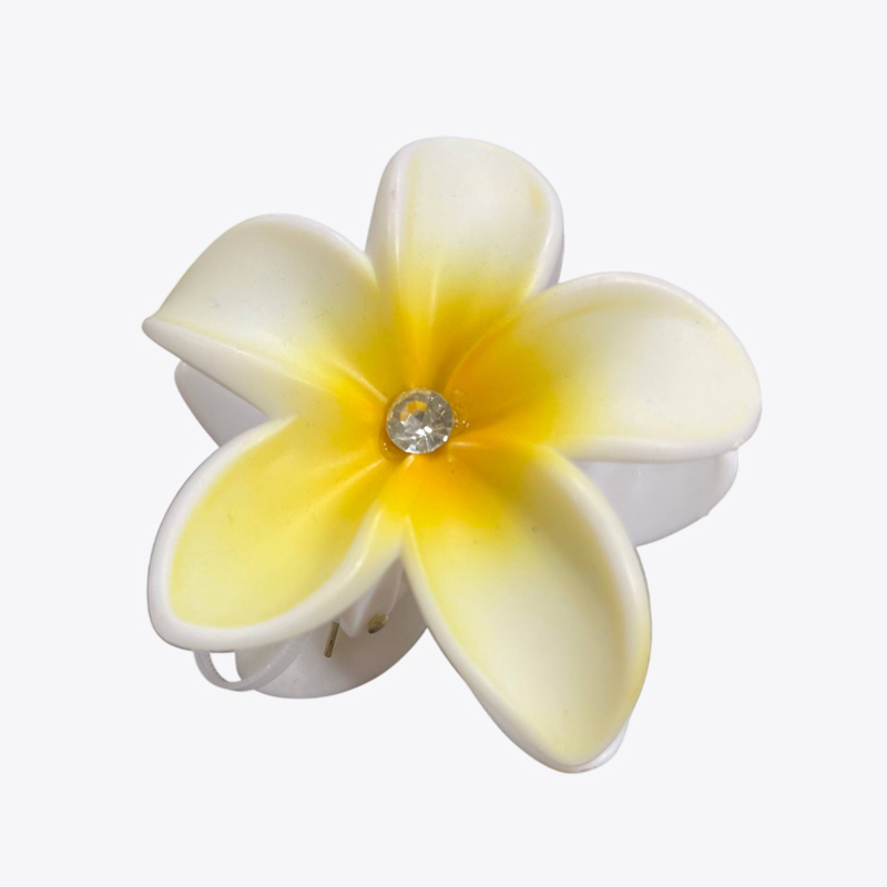 Pinza para el Cabello Tipo Garra con Diseño de Flor